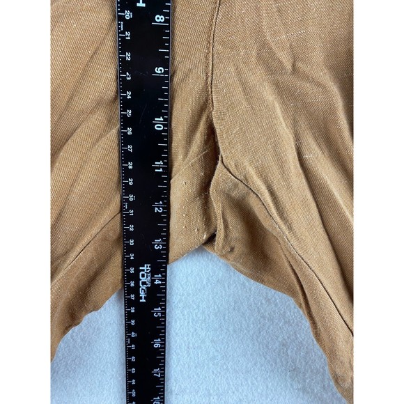 Ann Taylor Loft Pants Womens 14 Brown Paperbag Ankle Cuffed Tie Front Casual - Picture 10 of 16